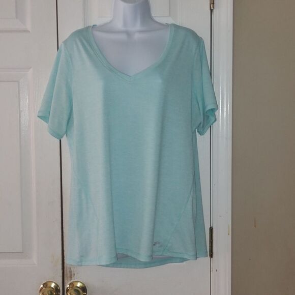 BCG    baby blue white top Sz 1X - Picture 1 of 4